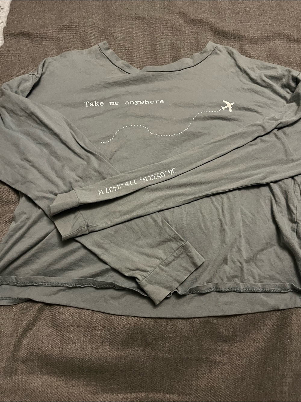 Dirty Laundry Long Sleeve Graphic Tee - Olive